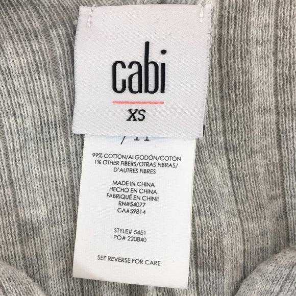 Cabi Sweater Womens XS Gray Watson Oversized Cotton Pullover Dolman Sleeve‎ - Picture 8 of 15